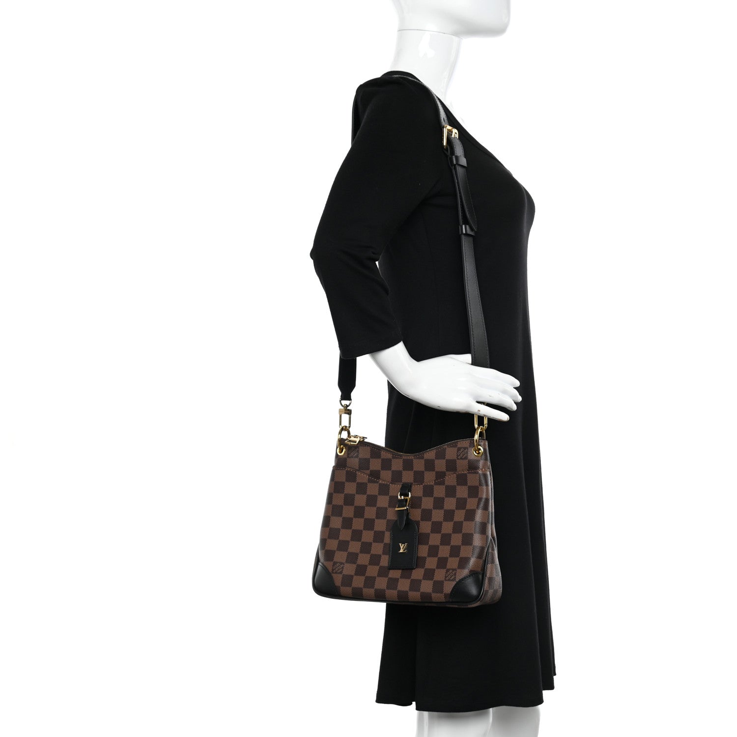 Louis Vuitton Damier Ebene Odeon PM Black 2 of 9