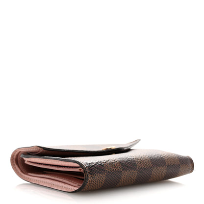 Louis Vuitton Damier Ebene Victorine Wallet Rose Ballerine 4 of 12