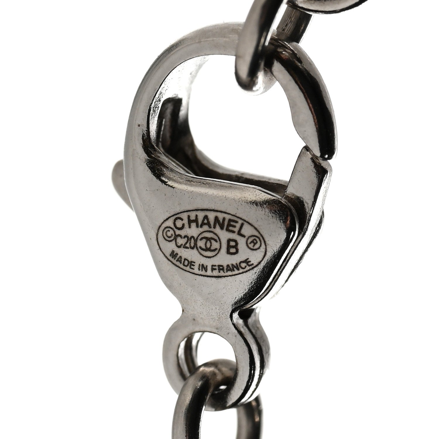 Chanel Crystal Pearl CC Bracelet Silver 4 of 5