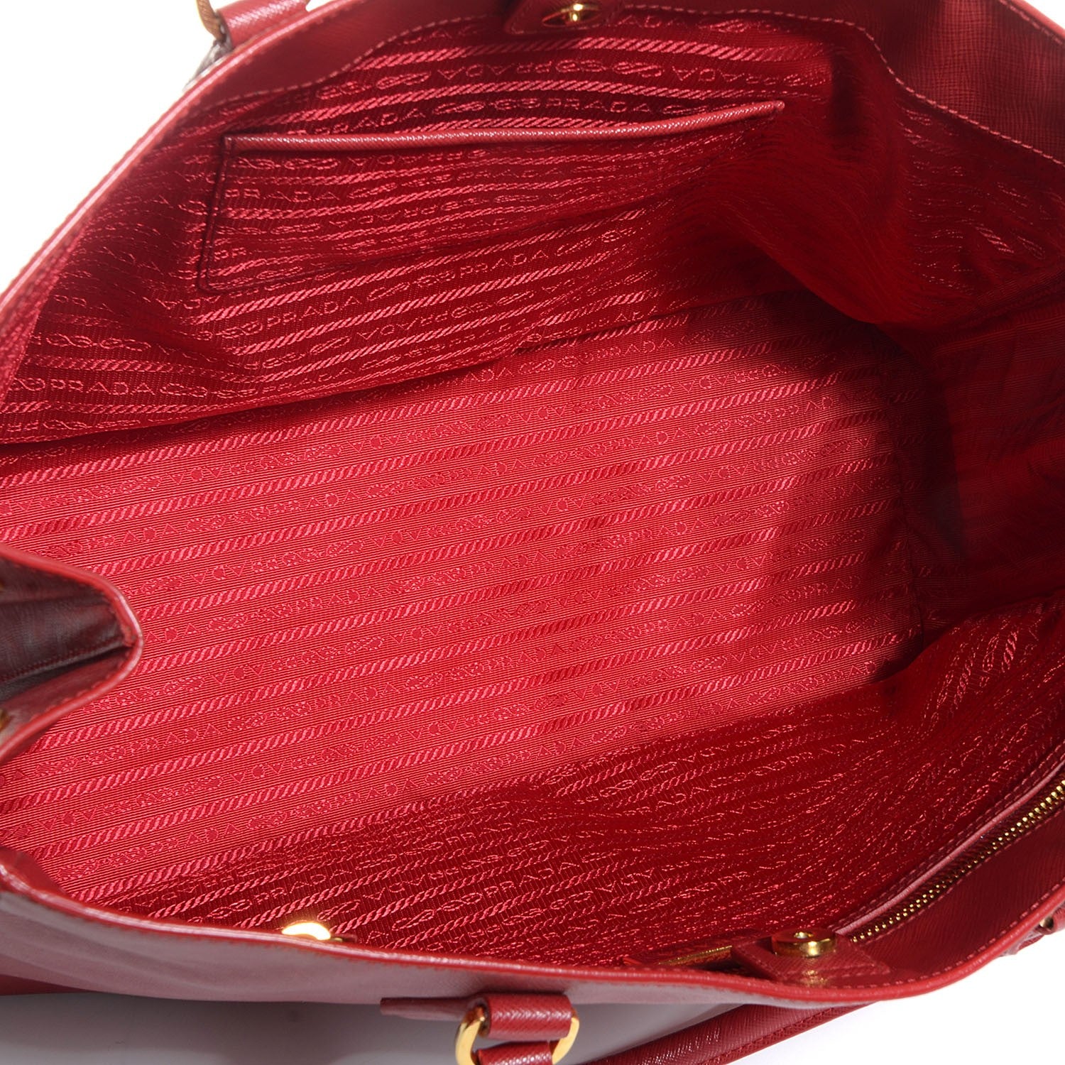 Prada Saffiano Lux Large Tote Fuoco 7 of 11