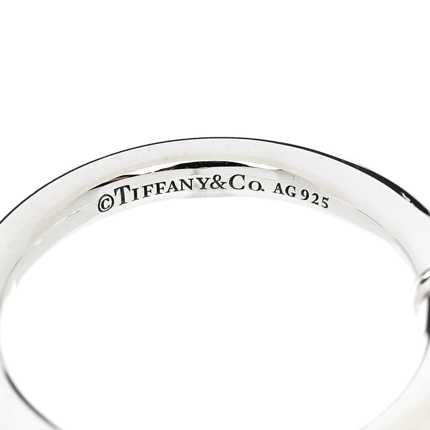Sterling Silver Return to Tiffany Round Charm Ring 50 5.5