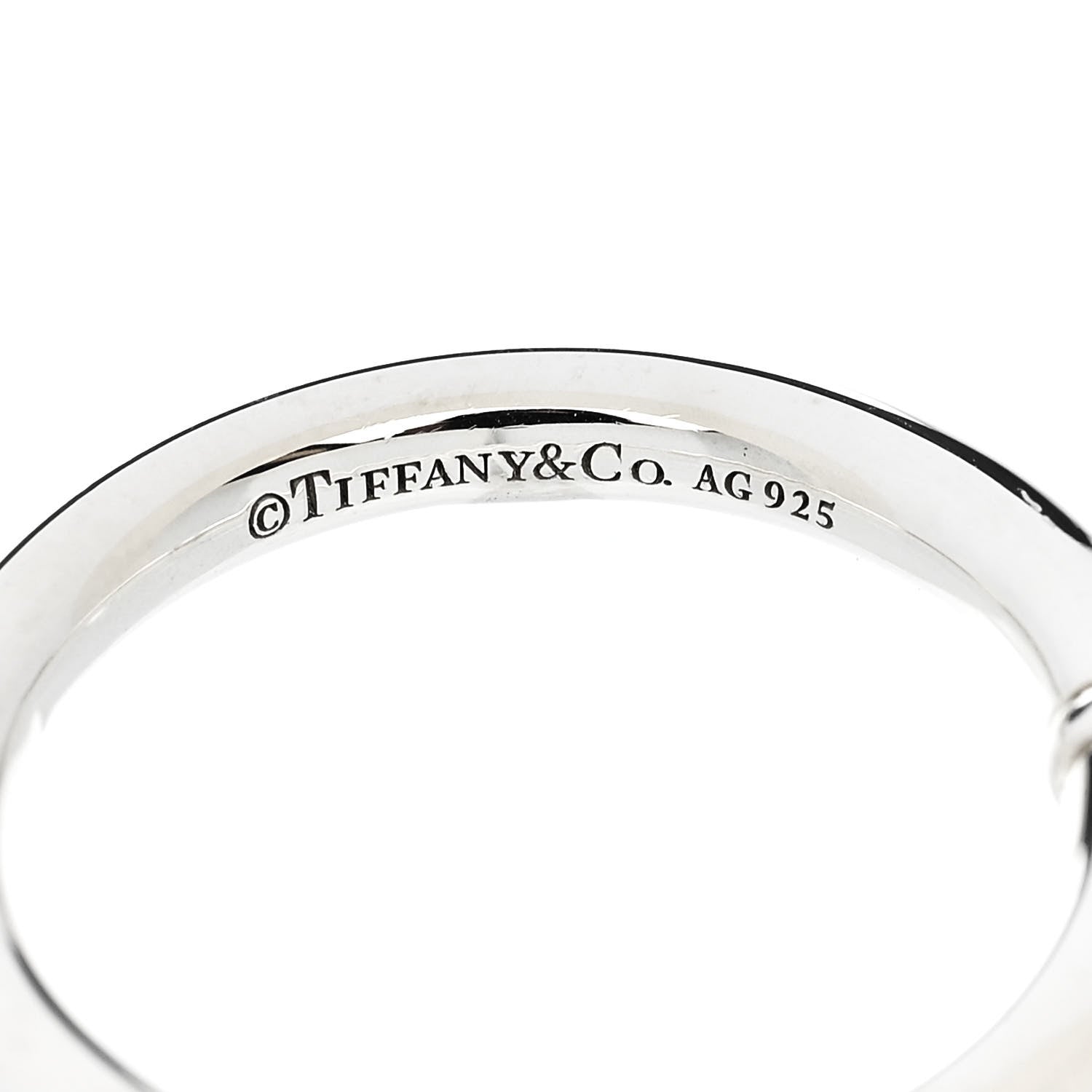 Tiffany Sterling Silver Return to Tiffany Round Charm Ring 50 5.5 4 of 5