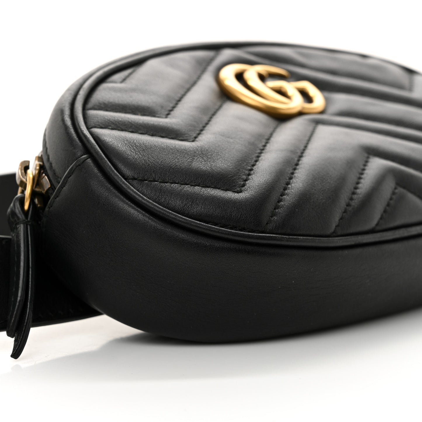 Calfskin Matelasse GG Marmont Belt Bag 85 34 Black