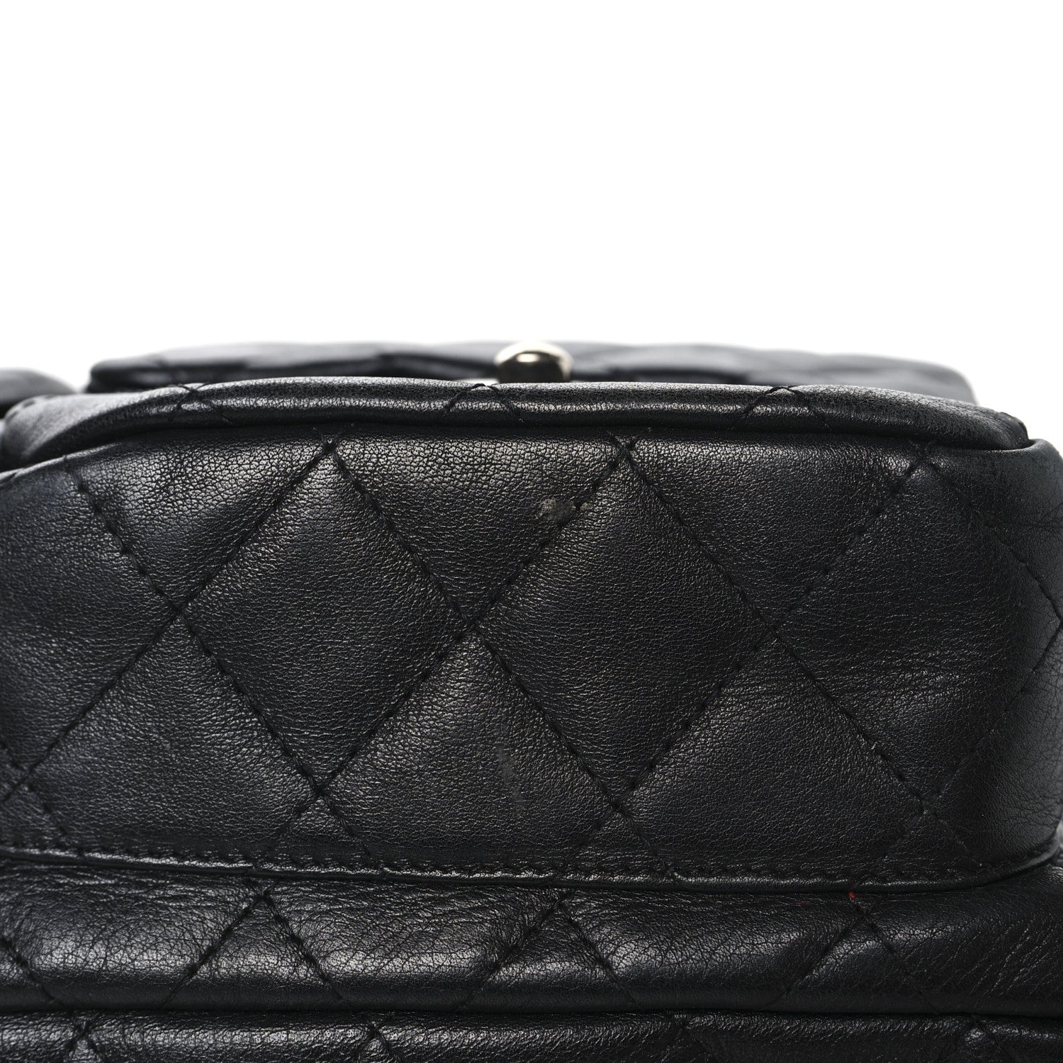 Chanel Calfskin Quilted Large Cambon Multipocket Reporter Black White 12 of 15