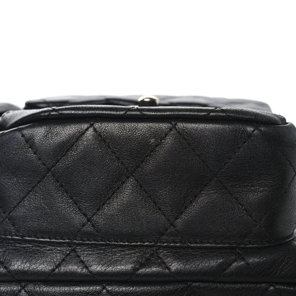Chanel Calfskin Quilted Large Cambon Multipocket Reporter Black White 12 of 15