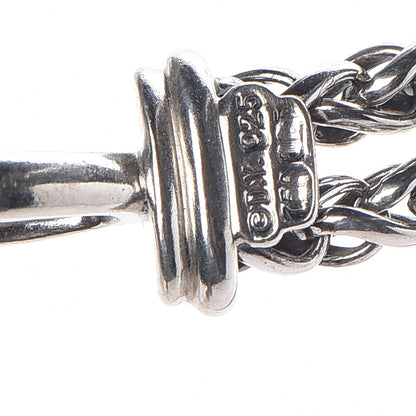 David Yurman Sterling Silver Diamond Black Onyx 19mm Albion Double Wheat Chain Necklace 6 of 15