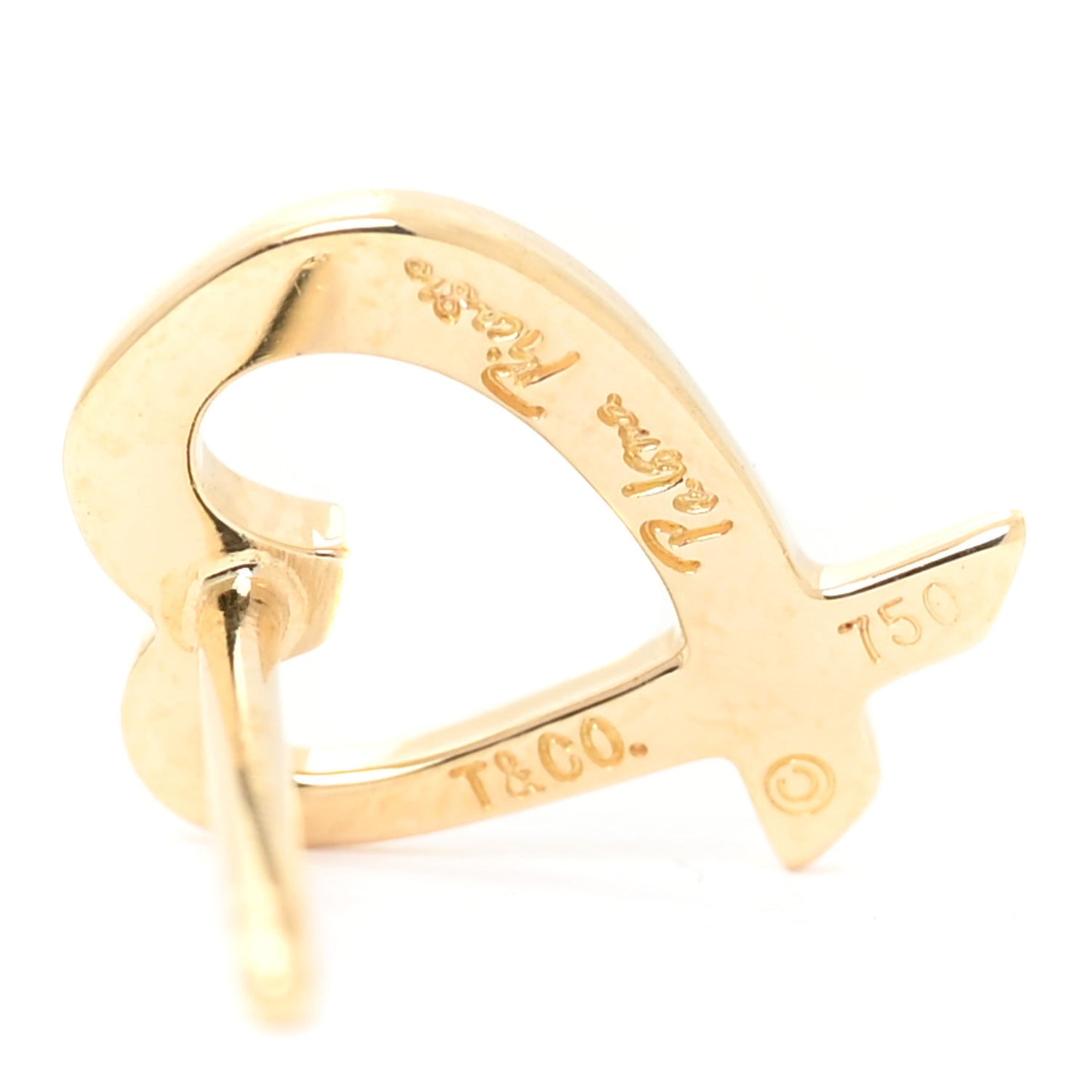 18K Yellow Gold Mini Paloma Picasso Loving Heart Earrings