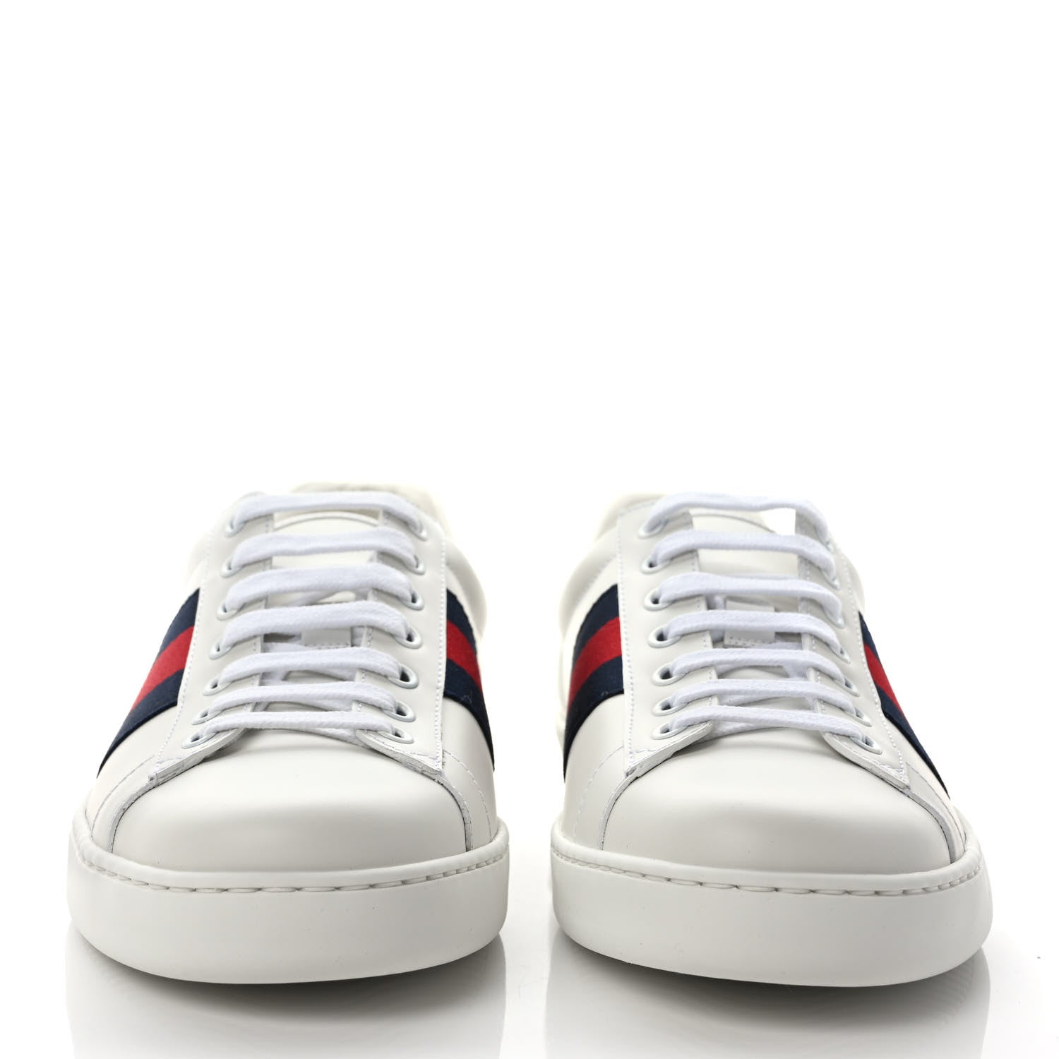 Gucci Miro Soft Calfskin Ayers Web Mens Ace Sneakers 8.5 White Blue 2 of 9