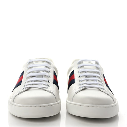 Gucci Miro Soft Calfskin Ayers Web Mens Ace Sneakers 8.5 White Blue 2 of 9