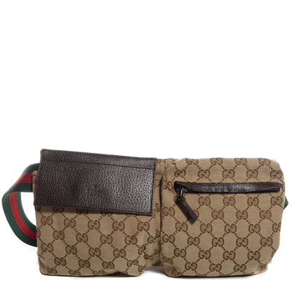 Gucci Monogram Web Belt Bag Dark Brown 1 of 8