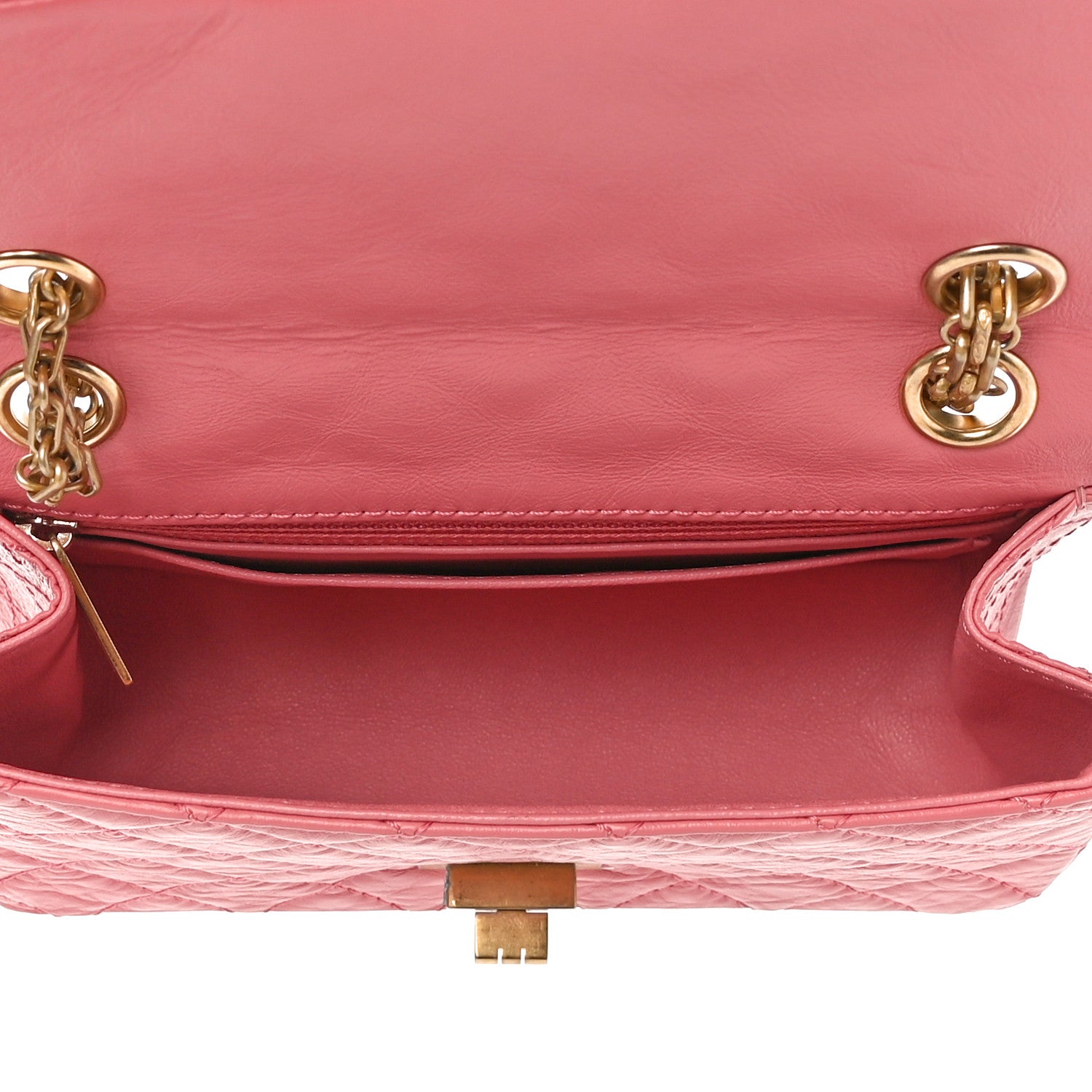 Chanel Aged Calfskin Quilted 2.55 Reissue Mini Flap Pink 5 of 11