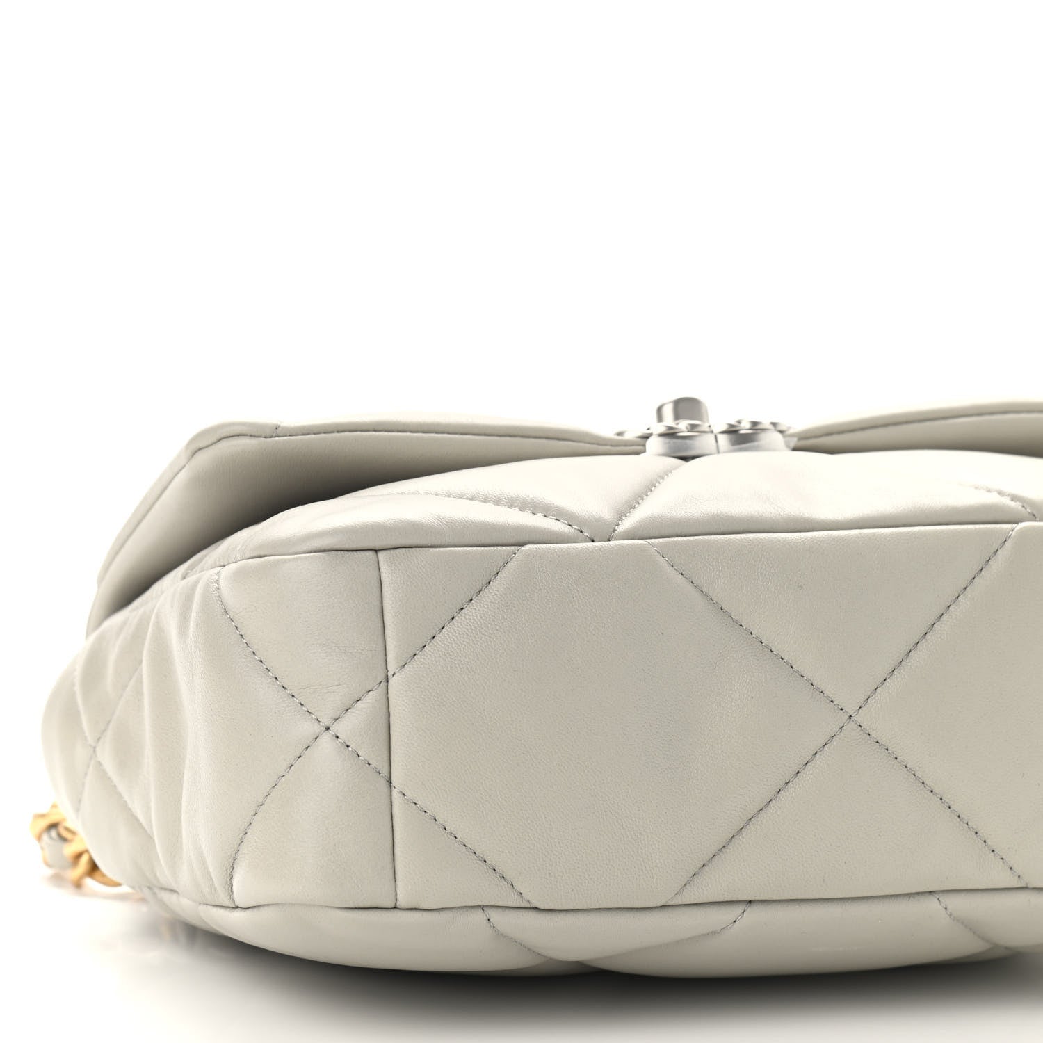 Chanel Lambskin Quilted Medium Chanel 19 Flap Grey 8 of 9