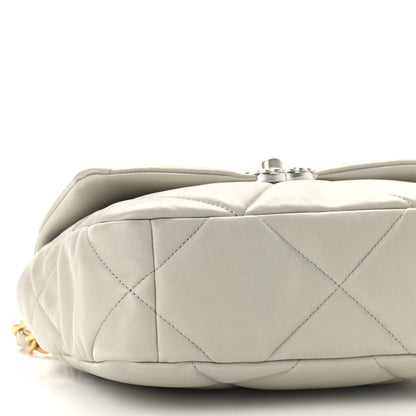 Chanel Lambskin Quilted Medium Chanel 19 Flap Grey 8 of 9