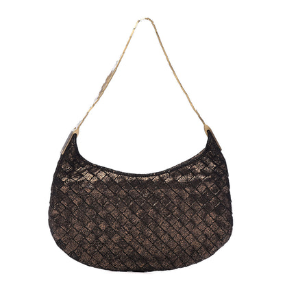 Bottega Veneta Metallic Intrecciato Small Shoulder Bag Bronze 1 of 9