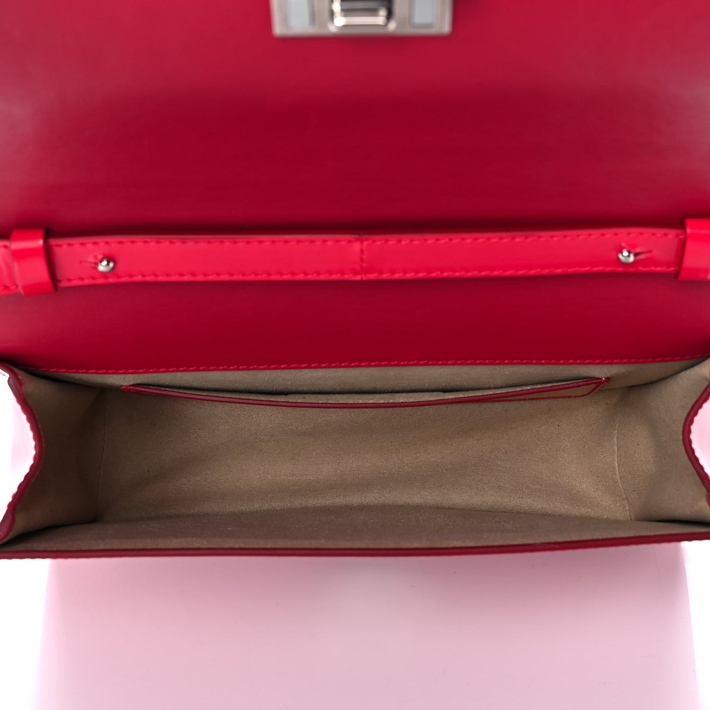 Calfskin Infinity Flap Bag Red