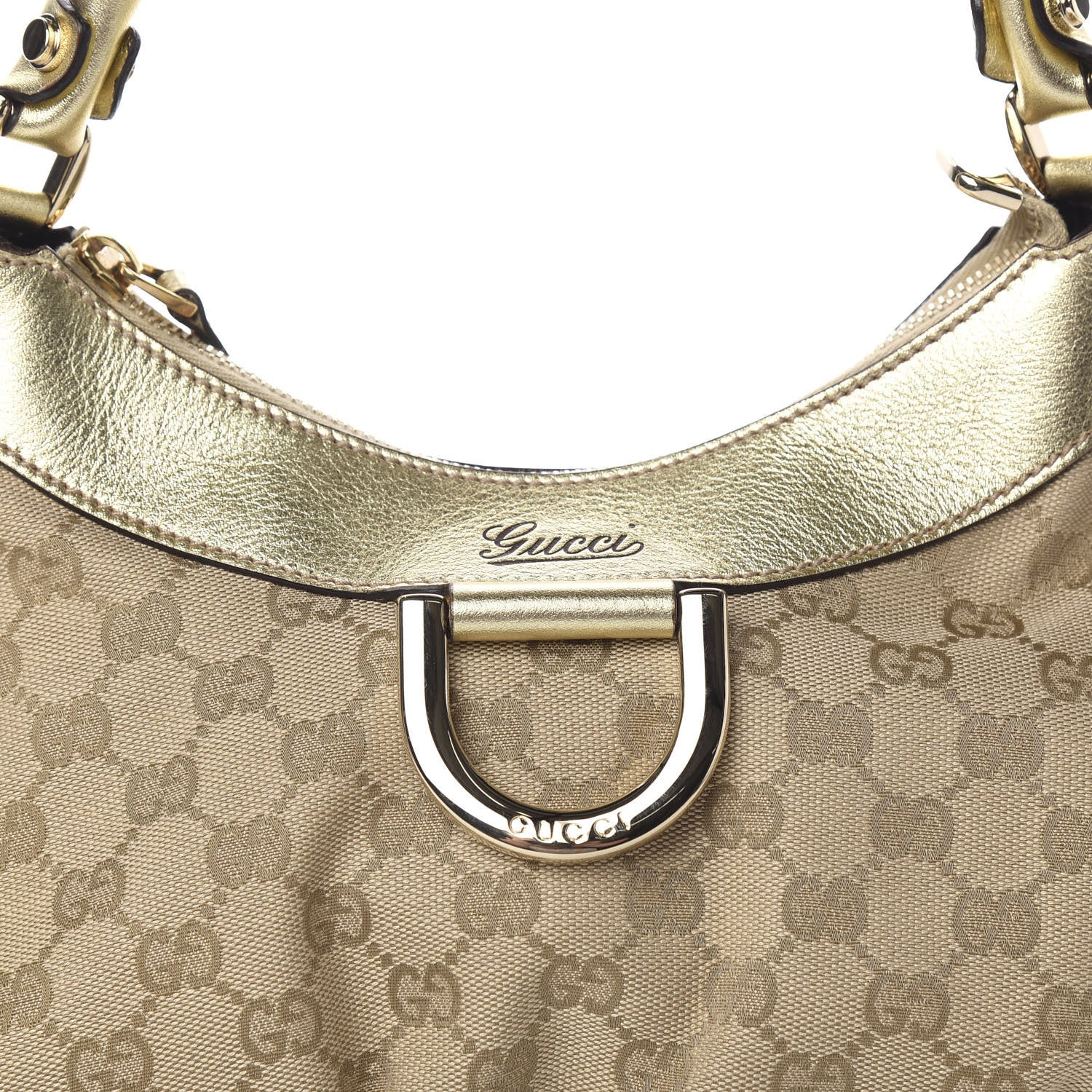 Gucci Monogram Medium D Gold Ring Hobo Gold 9 of 10