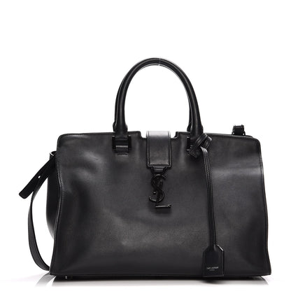 Saint Laurent Smooth Calfskin Small Monogram Cabas Black 1 of 18
