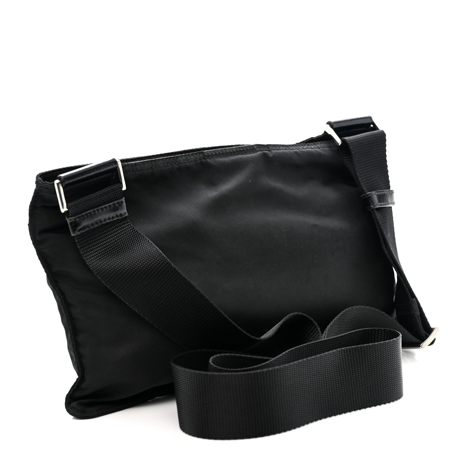 Prada Tessuto Nylon Flat Messenger Bag Black 3 of 10