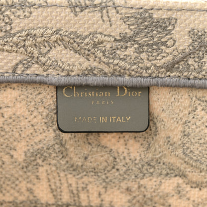 Christian Dior Canvas Embroidered Medium Dioriviera Toile De Jouy Book Tote Gray 6 of 12