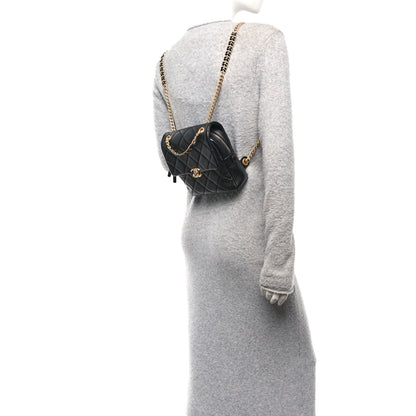 Chanel Shiny Caviar Quilted Chain Melody Backpack Black 2 of 12