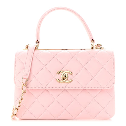 Chanel Lambskin Quilted Small Trendy CC Flap Dual Handle Bag Light Pink 1 of 12