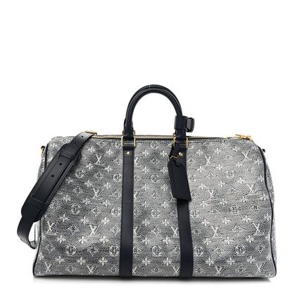 Louis Vuitton Monoglam Keepall 45 Blue 1 of 13