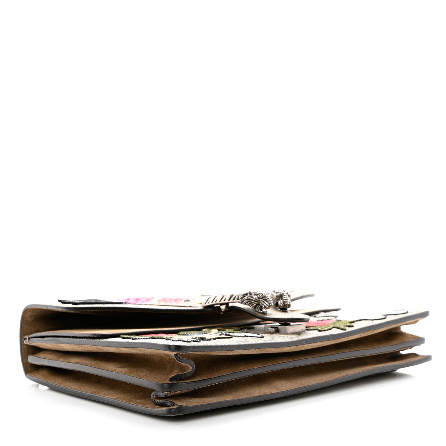 GG Supreme Monogram Embroidered Medium Dionysus Shoulder Bag Taupe