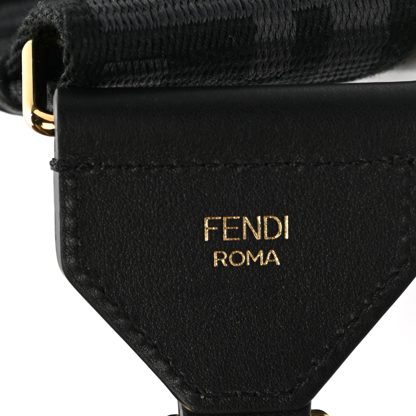 Ribbon Vitello Seta FF 1974 Adjustable Strap You Black