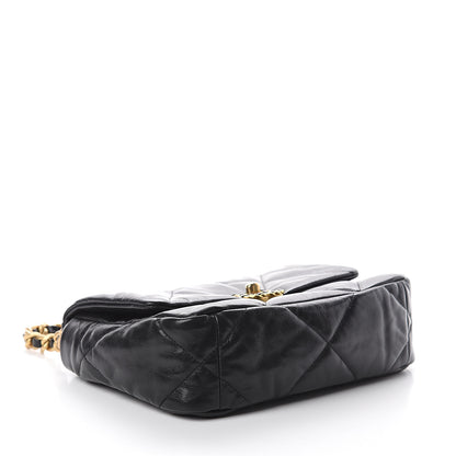 Chanel Goatskin Quilted Medium 19 Flap Black 3 of 8