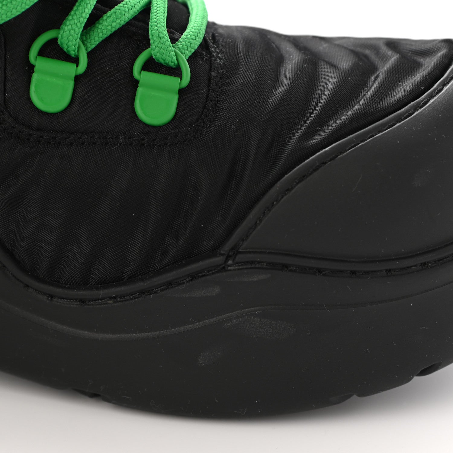 Bottega Veneta Technical Fabric Rubber Puddle Bomber Boots 38 Black Grass 10 of 10