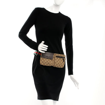 Gucci Monogram Web Belt Bag Dark Brown 2 of 7