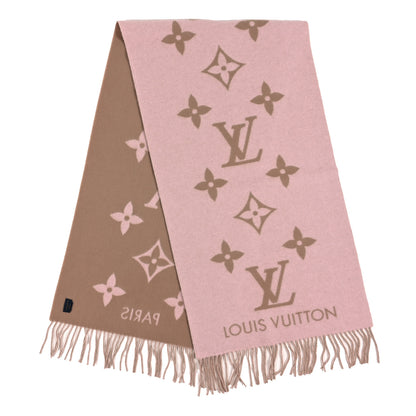 Louis Vuitton Cashmere Monogram Reykjavik Scarf Rose 2 of 3