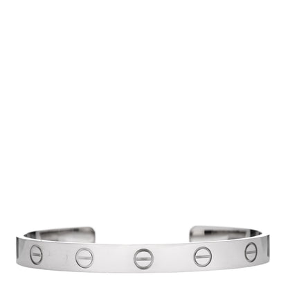 Cartier 18K White Gold LOVE Cuff Bracelet 16 1 of 3