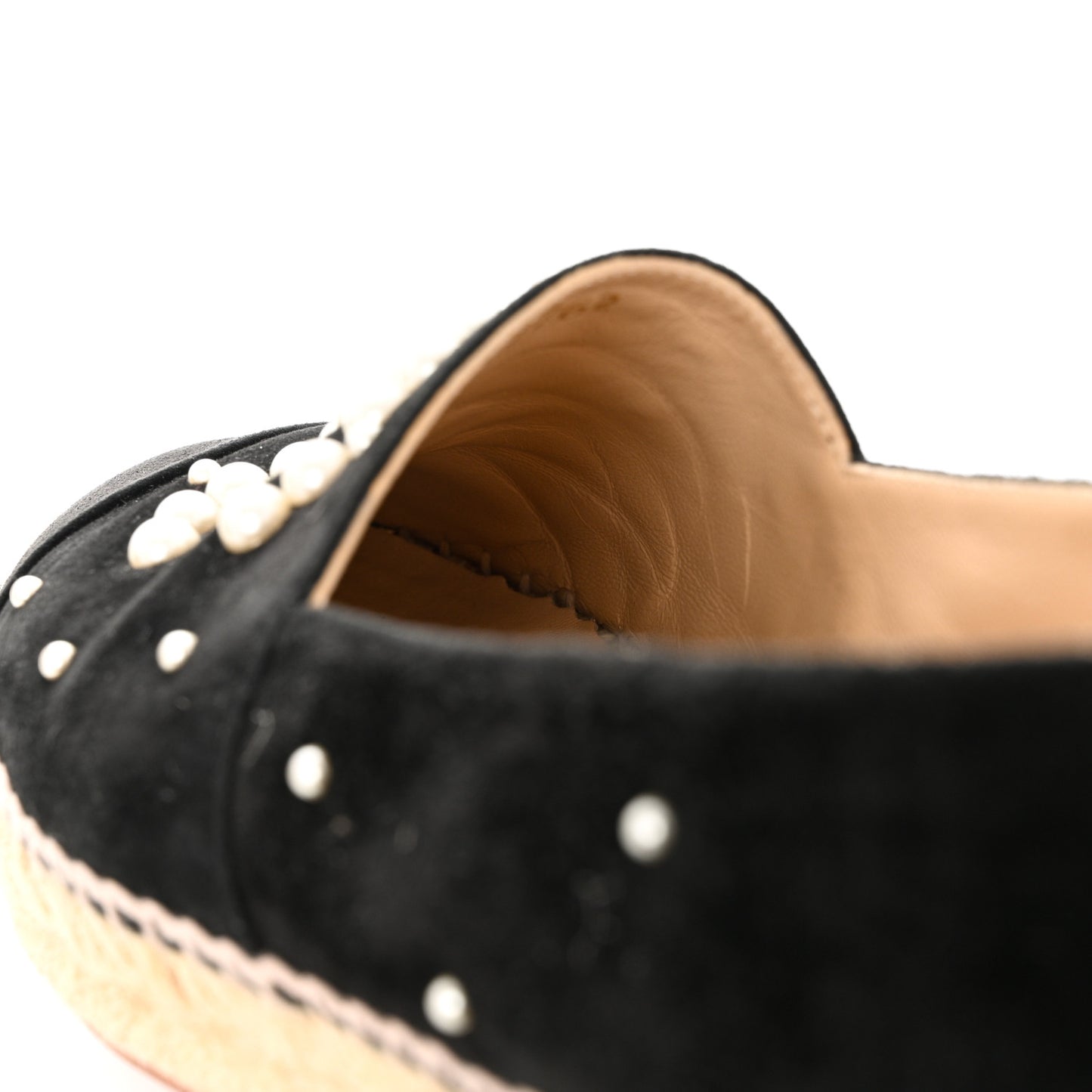 Suede Pearl CC Espadrilles 38 Black