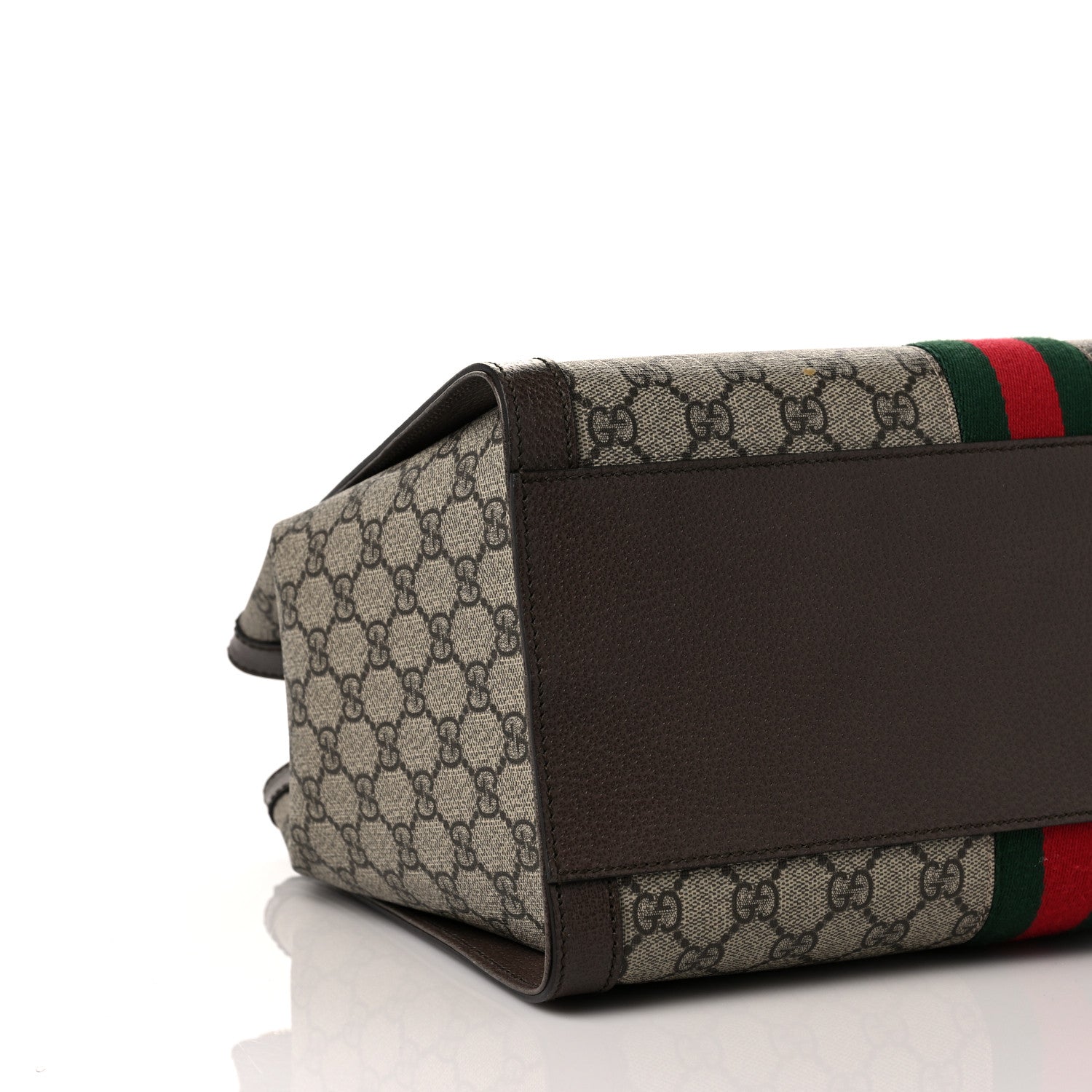 Gucci GG Supreme Monogram Web Medium Ophidia Tote Bag Brown 6 of 7