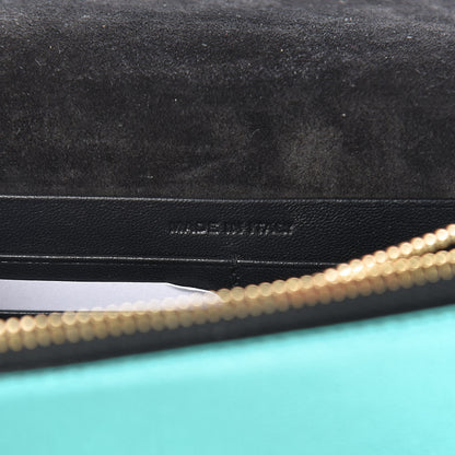 Saint Laurent Laminated Calfskin Classic Monogram Kate Tassel Chain Wallet Green 7 of 12