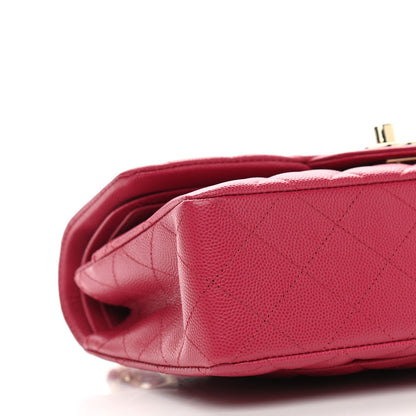 Chanel Caviar Quilted Small Double Flap Dark Pink 8 of 9