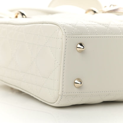 Christian Dior Lambskin Cannage Small My ABCDior Lady Dior White 9 of 10