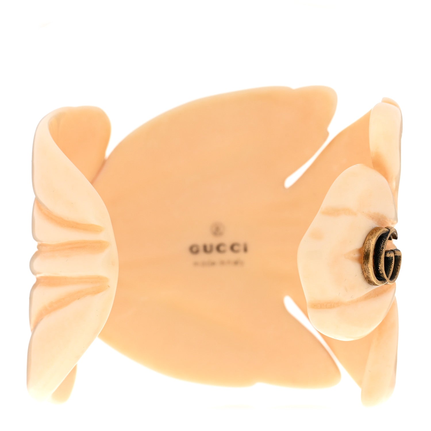 Gucci Resin Leaf GG Cuff Bracelet M Ivory 3 of 6