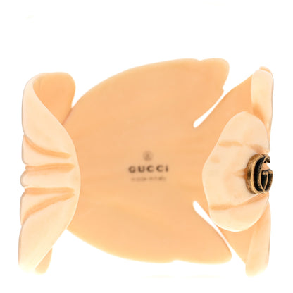 Gucci Resin Leaf GG Cuff Bracelet M Ivory 3 of 6