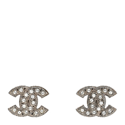 Chanel Crystal CC Earrings Silver 1 of 7