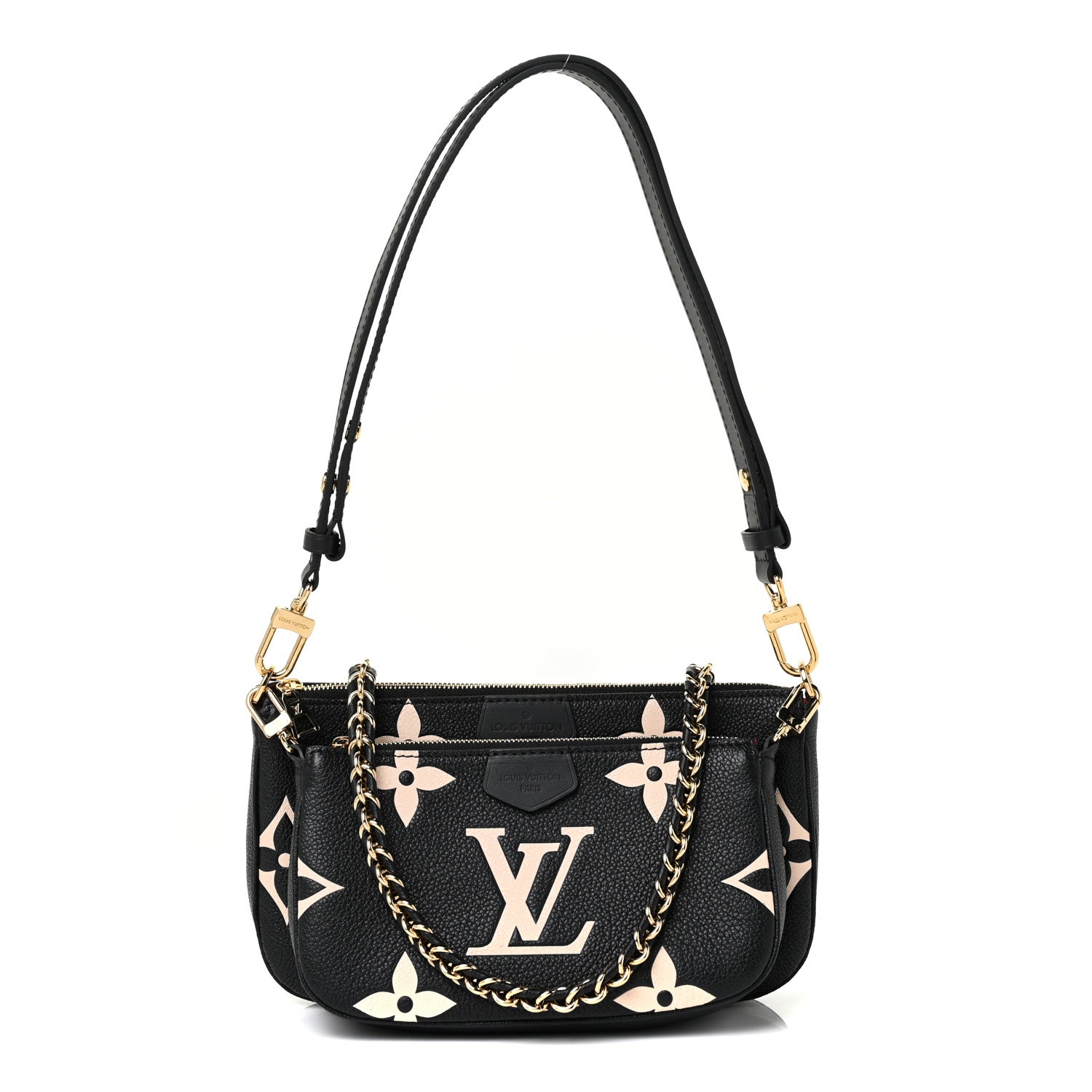Louis Vuitton Empreinte Monogram Giant Multi Pochette Accessories Black Beige 1 of 10