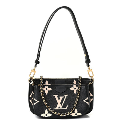 Louis Vuitton Empreinte Monogram Giant Multi Pochette Accessories Black Beige 1 of 10