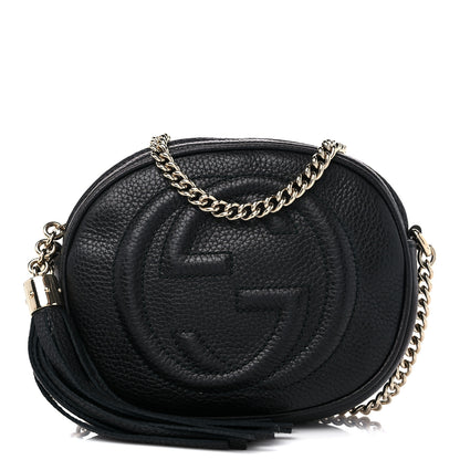 Gucci Pebbled Calfskin Mini Soho Chain Bag Black 1 of 9