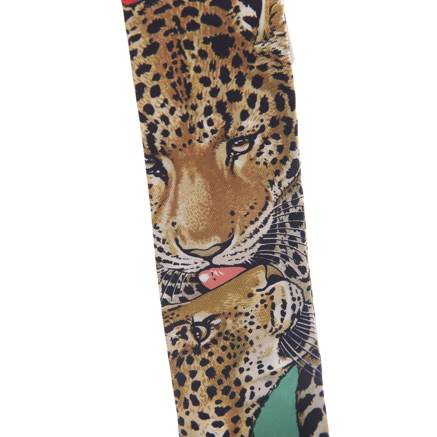 Hermes Silk Jungle Love Love Twilly Emeraude Rose Brun 4 of 5