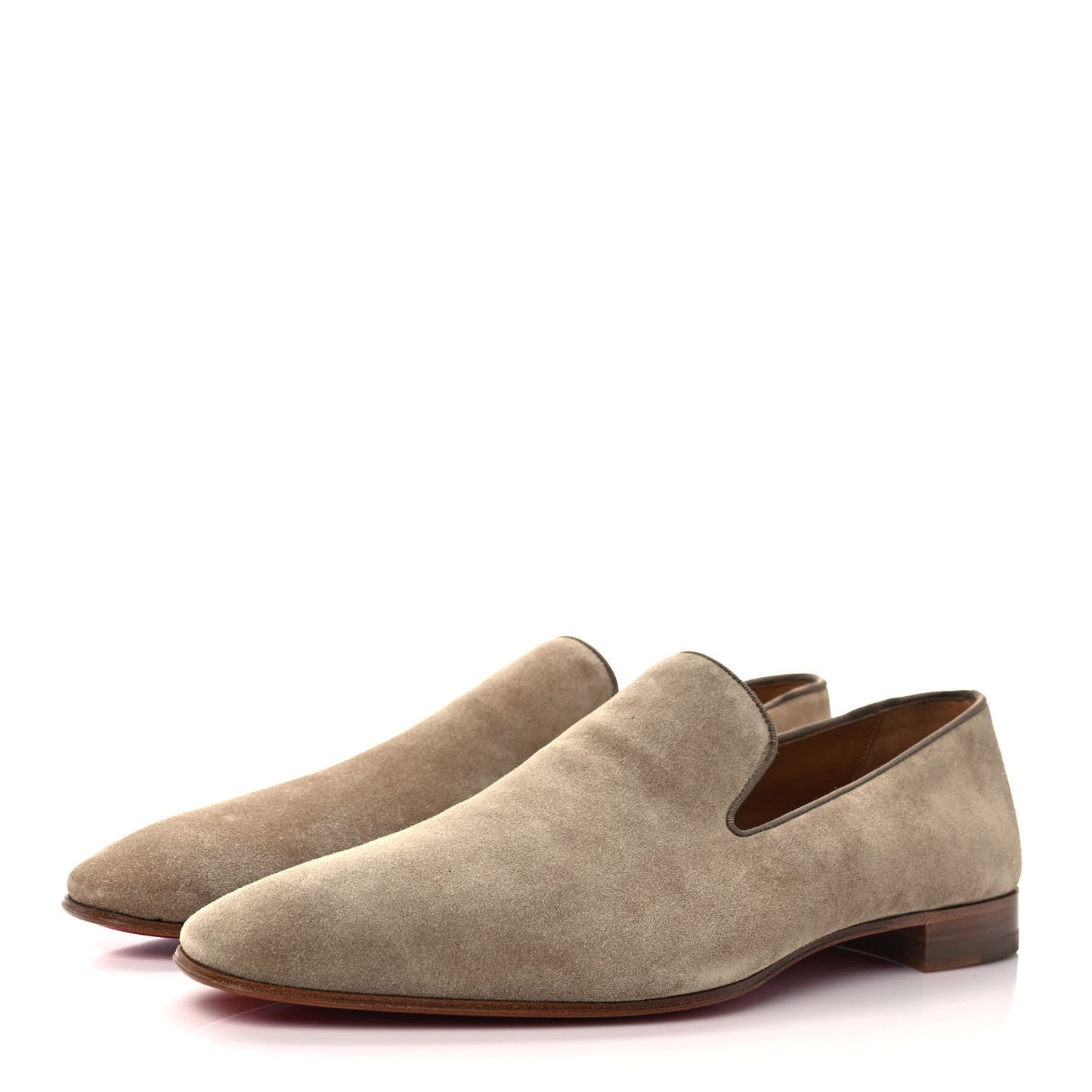 Veau Velours Mens Dandelion Flat Loafers 45 Champignon