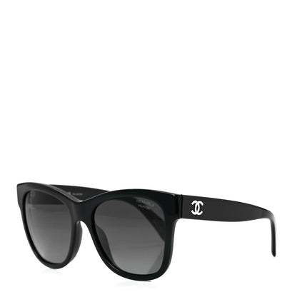 Chanel Acetate Polarized Square CC Sunglasses 5380 Black 1 of 8