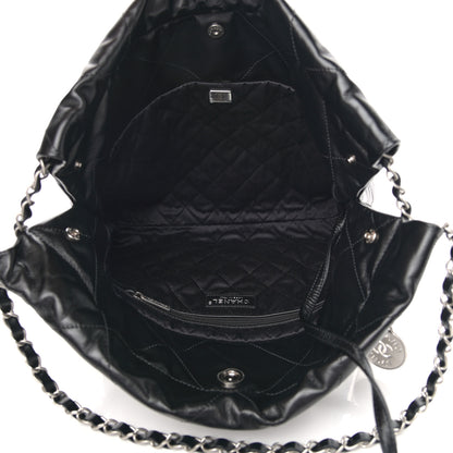 Chanel Shiny Calfskin Quilted Small Chanel 22 Black 6 of 12