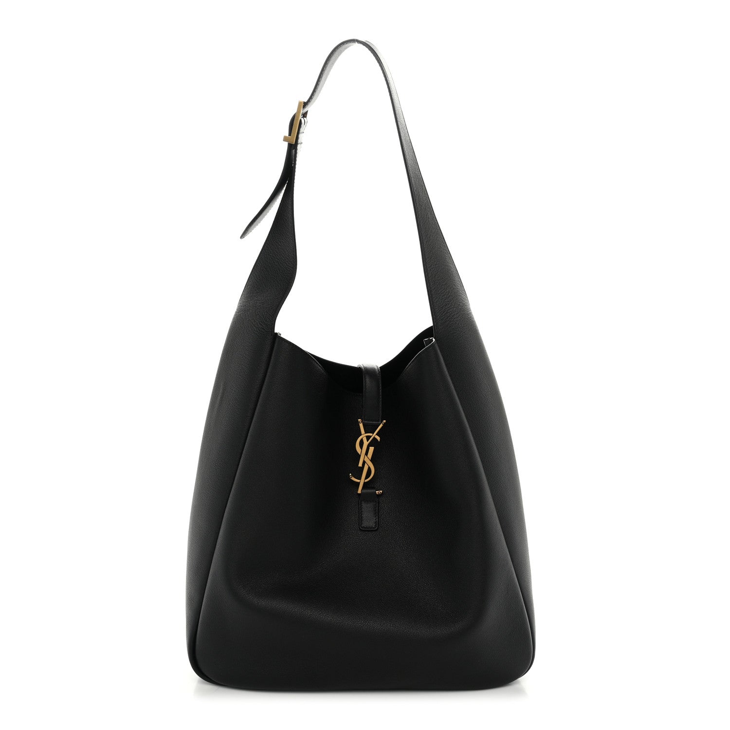 Saint Laurent Smooth Calfskin Large Le 5 A 7 Soft Hobo Black 1 of 10