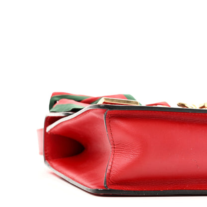 Gucci Calfskin Small Sylvie Shoulder Bag Hibiscus Red 9 of 10